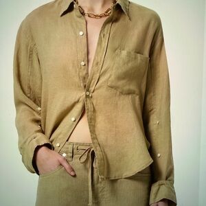 Citizens Of Humanity Olive Casual Button Down Shirt